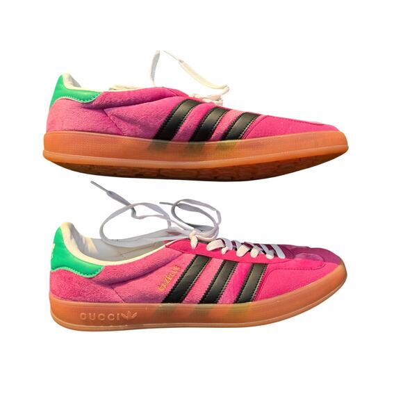 Gucci x adidas Gazelle Pink Velvet Sneakers Men’s 9.5 main image 8